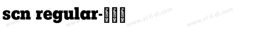 scn regular字体转换